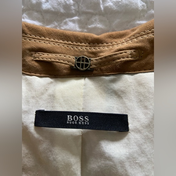 BOSS Hugo Boss Tan suede Jacket Size 38 - Picture 6 of 13
